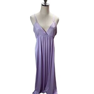 Diane Von Furstenberg Night Gown Women's Size Medium Purple Maxi Vintage 70s